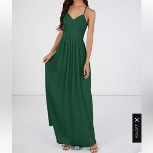 Azazie Haleigh dress in Dark Green